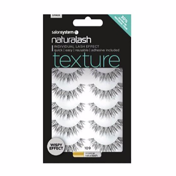 Naturalash 109 Texture Wispy Strip Lashes, Black, Multi Pack