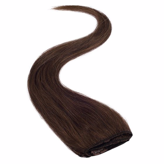 Wildest Dreams Clip In Single Weft Human Hair Extension 18 Inch - 6 Sunkissed Brown