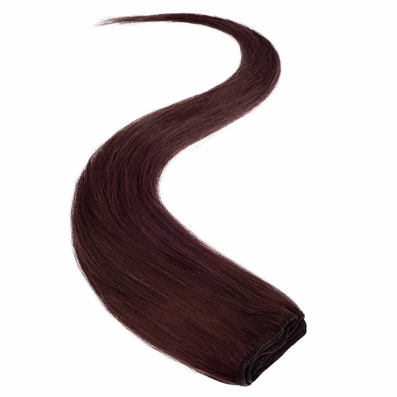 Wildest Dreams Clip In Single Weft Human Hair Extension 18 Inch - 80 Fiery Brown