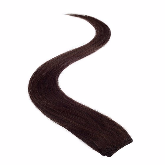 Wildest Dreams Clip In Single Weft Human Hair Extension 18 Inch - 2 Brownest Brown