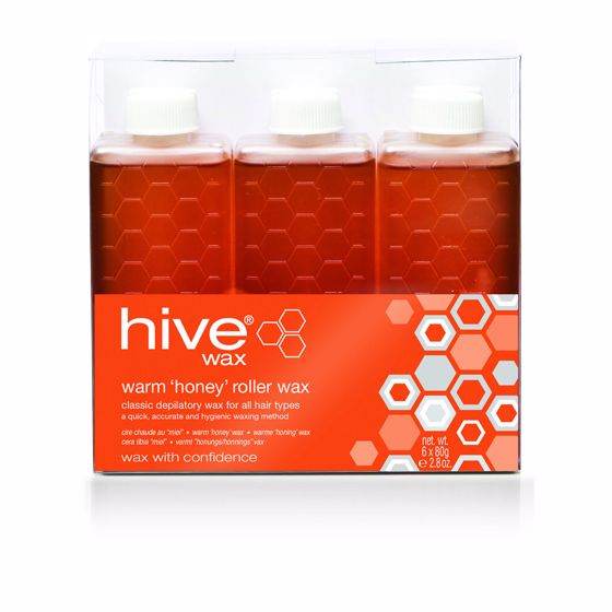 Hive of Beauty Roller Depilatory Wax Refills Warm Pack of Six 80g