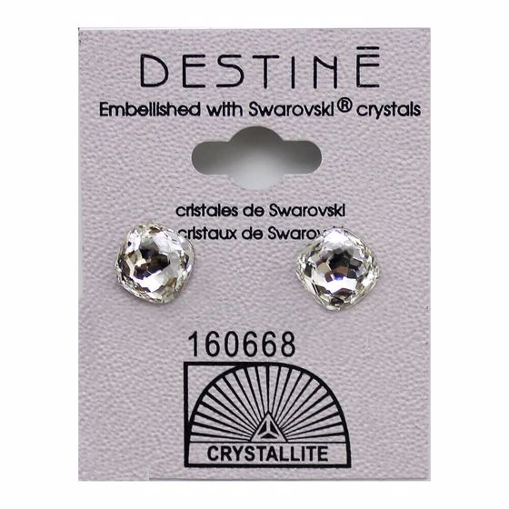 Crystallite Textured Square Stud Earrings