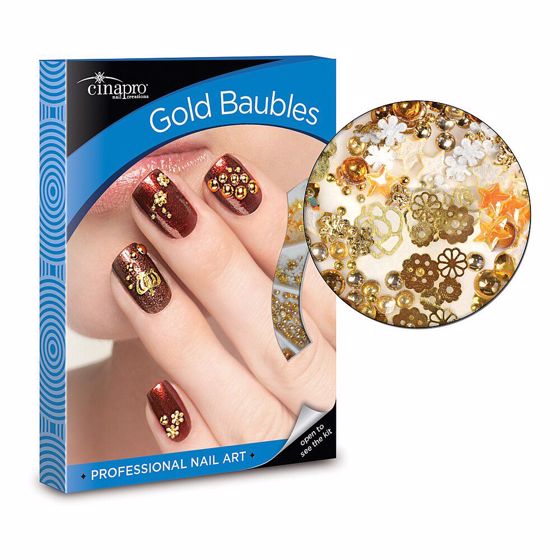 Cina Gold Baubles Nail Art Kit