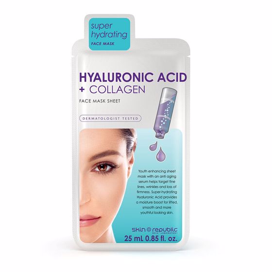 Skin Republic Hyaluronic Acid & Collagen Face Mask Sheet
