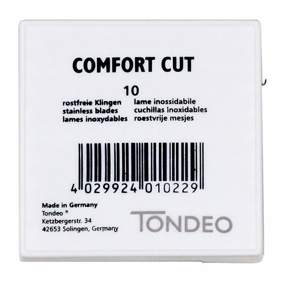 Tondeo Comfort Cut Razor Blades 10 Pack