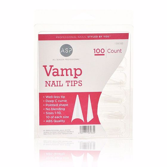 ASP Vamp Nail Tips 100 Pack