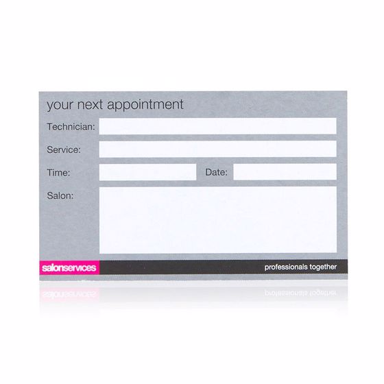 Salon Services Appointment Cards Beauty - Pack of 100