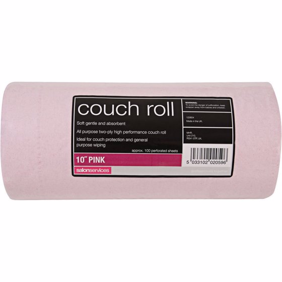 Salon Services Couch Roll Pink 40m - 10 Inch